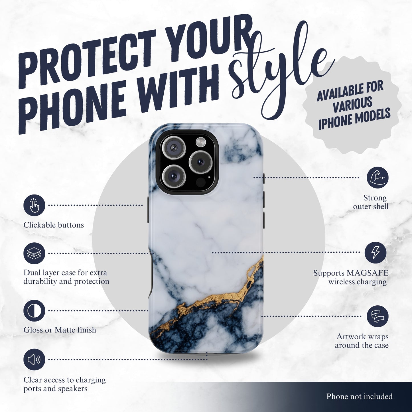 Azure Alloy - Magsafe iPhone Case Phone Case-aesthetic phone case-shockproof phone case-cute phone case-designer phone case-elegant phone case-luxury phone case-phone accessories-fashion accessory