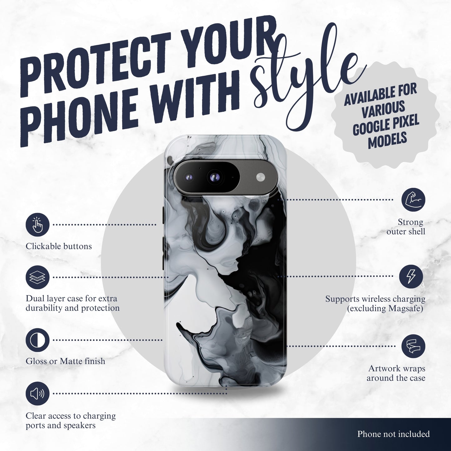 Cascade - Google Pixel Case Phone Case-aesthetic phone case-shockproof phone case-cute phone case-designer phone case-elegant phone case-luxury phone case-phone accessories-fashion accessory