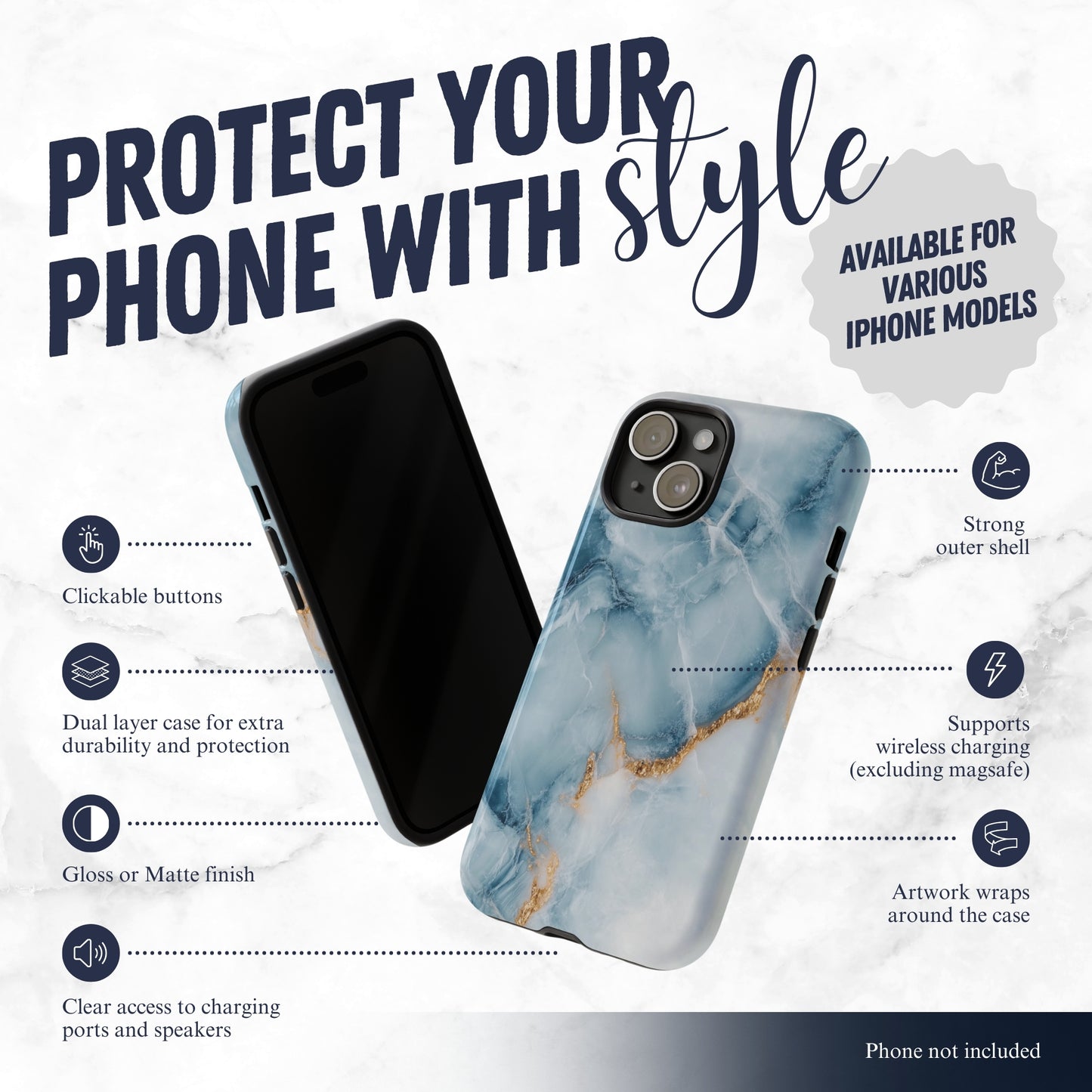 Glacier - iPhone Case Phone Case-aesthetic phone case-shockproof phone case-cute phone case-designer phone case-elegant phone case-luxury phone case-phone accessories-fashion accessory
