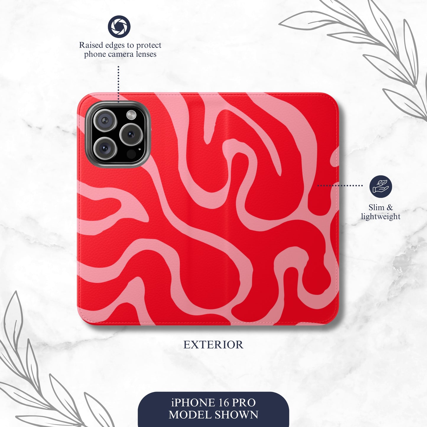 Afterglow - iPhone Flip Case Wallet, Leather Folio Case Phone Case-aesthetic phone case-shockproof phone case-cute phone case-designer phone case-elegant phone case-luxury phone case-phone accessories-fashion accessory