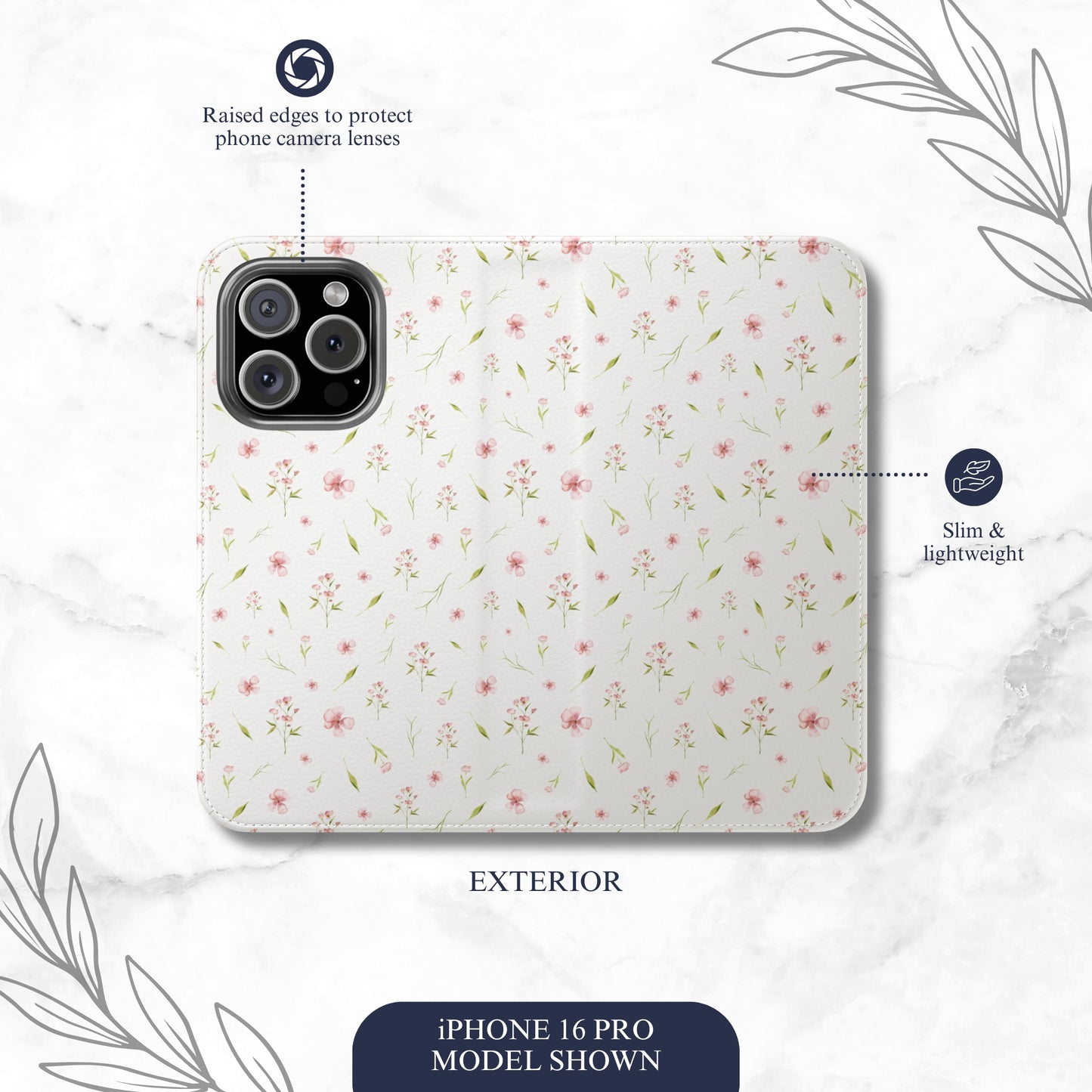 Gentle Wish - iPhone Flip Case Wallet, Leather Folio Case Phone Case-aesthetic phone case-shockproof phone case-cute phone case-designer phone case-elegant phone case-luxury phone case-phone accessories-fashion accessory
