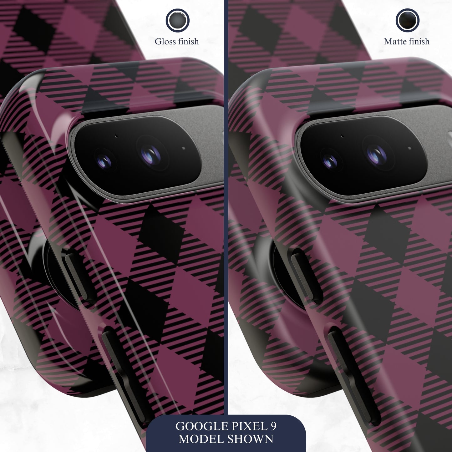 Plum Plaid - Google Pixel Case Phone Case-aesthetic phone case-shockproof phone case-cute phone case-designer phone case-elegant phone case-luxury phone case-phone accessories-fashion accessory