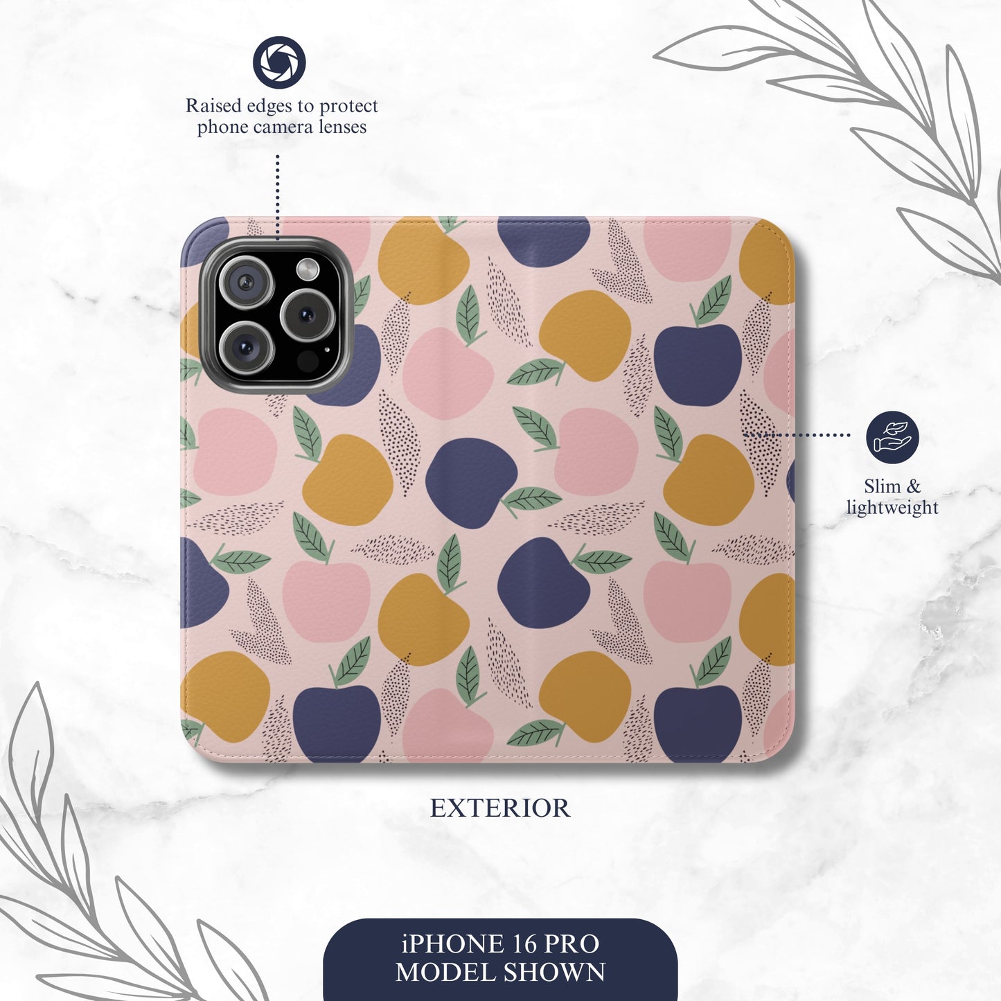 Sunday Market - iPhone Flip Case Wallet, Leather Folio Case Phone Case-aesthetic phone case-shockproof phone case-cute phone case-designer phone case-elegant phone case-luxury phone case-phone accessories-fashion accessory