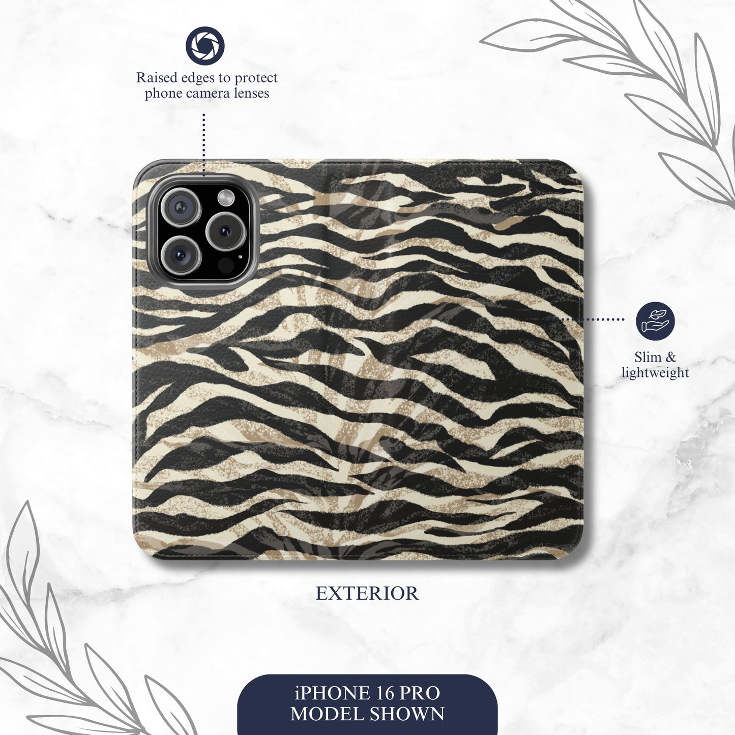 Shadow Play - iPhone Flip Case Wallet, Leather Folio Case Phone Case-aesthetic phone case-shockproof phone case-cute phone case-designer phone case-elegant phone case-luxury phone case-phone accessories-fashion accessory