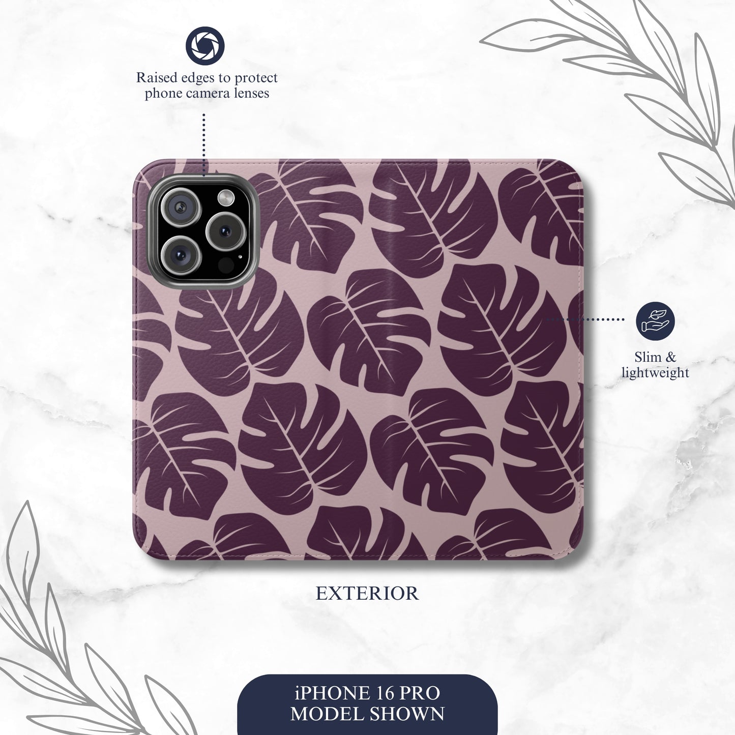 Lilac Wild - iPhone Flip Case Wallet, Leather Folio Case Phone Case-aesthetic phone case-shockproof phone case-cute phone case-designer phone case-elegant phone case-luxury phone case-phone accessories-fashion accessory