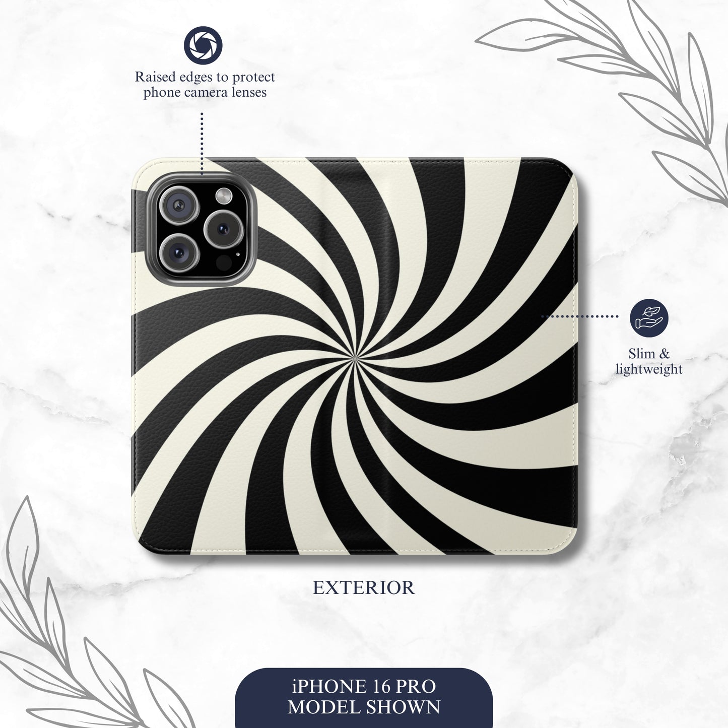 Eternal Loop - iPhone Flip Case Wallet, Leather Folio Case Phone Case-aesthetic phone case-shockproof phone case-cute phone case-designer phone case-elegant phone case-luxury phone case-phone accessories-fashion accessory