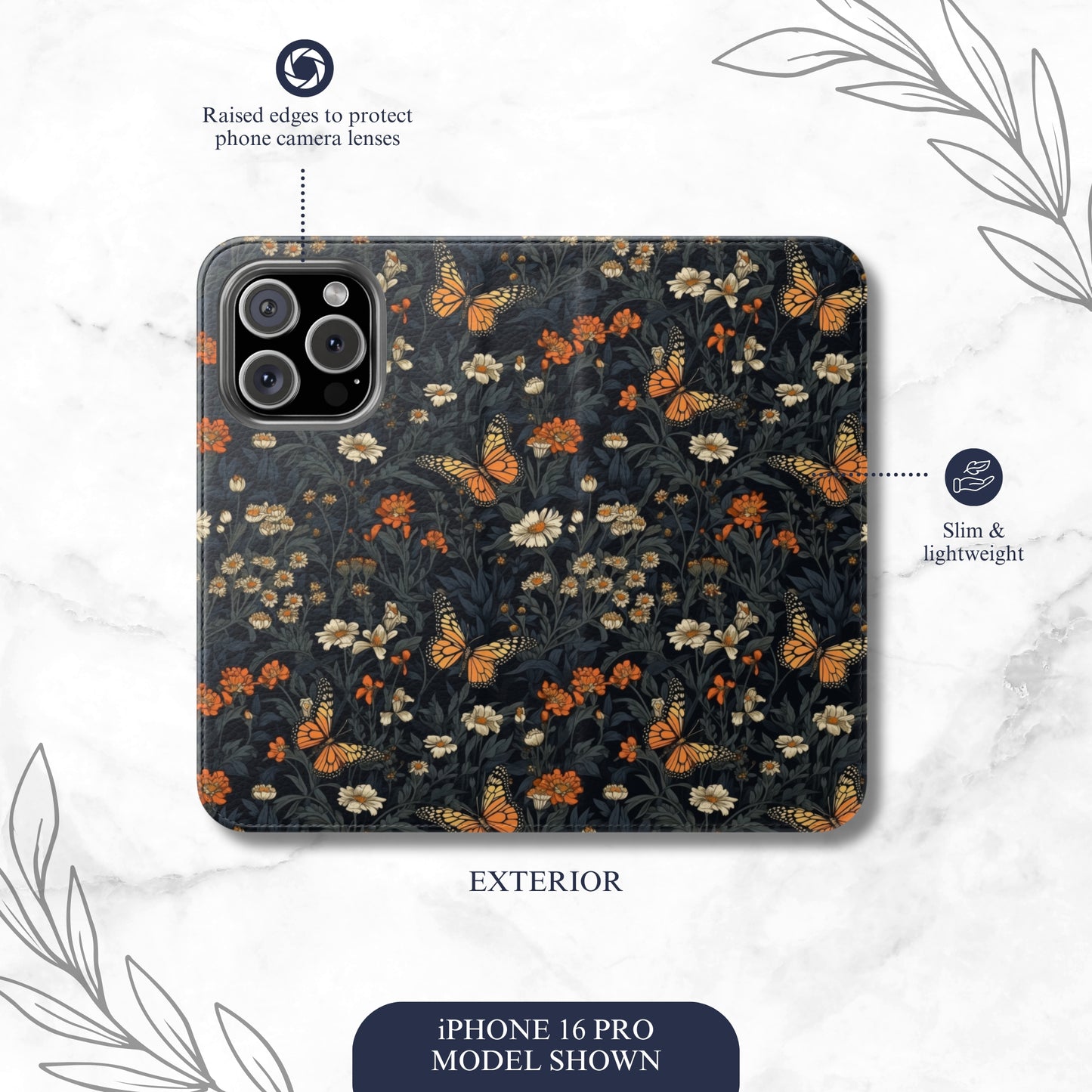Enchanted - iPhone Flip Case Wallet, Leather Folio Case Phone Case-aesthetic phone case-shockproof phone case-cute phone case-designer phone case-elegant phone case-luxury phone case-phone accessories-fashion accessory