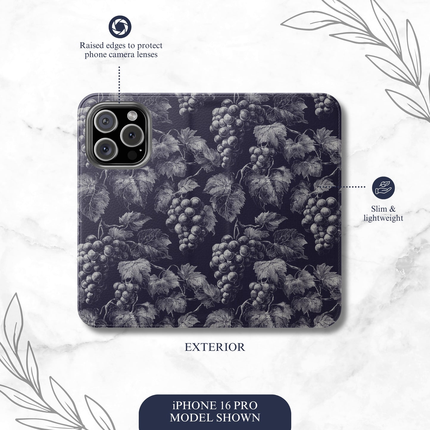 Orchard - iPhone Flip Case Wallet, Leather Folio Case Phone Case-aesthetic phone case-shockproof phone case-cute phone case-designer phone case-elegant phone case-luxury phone case-phone accessories-fashion accessory