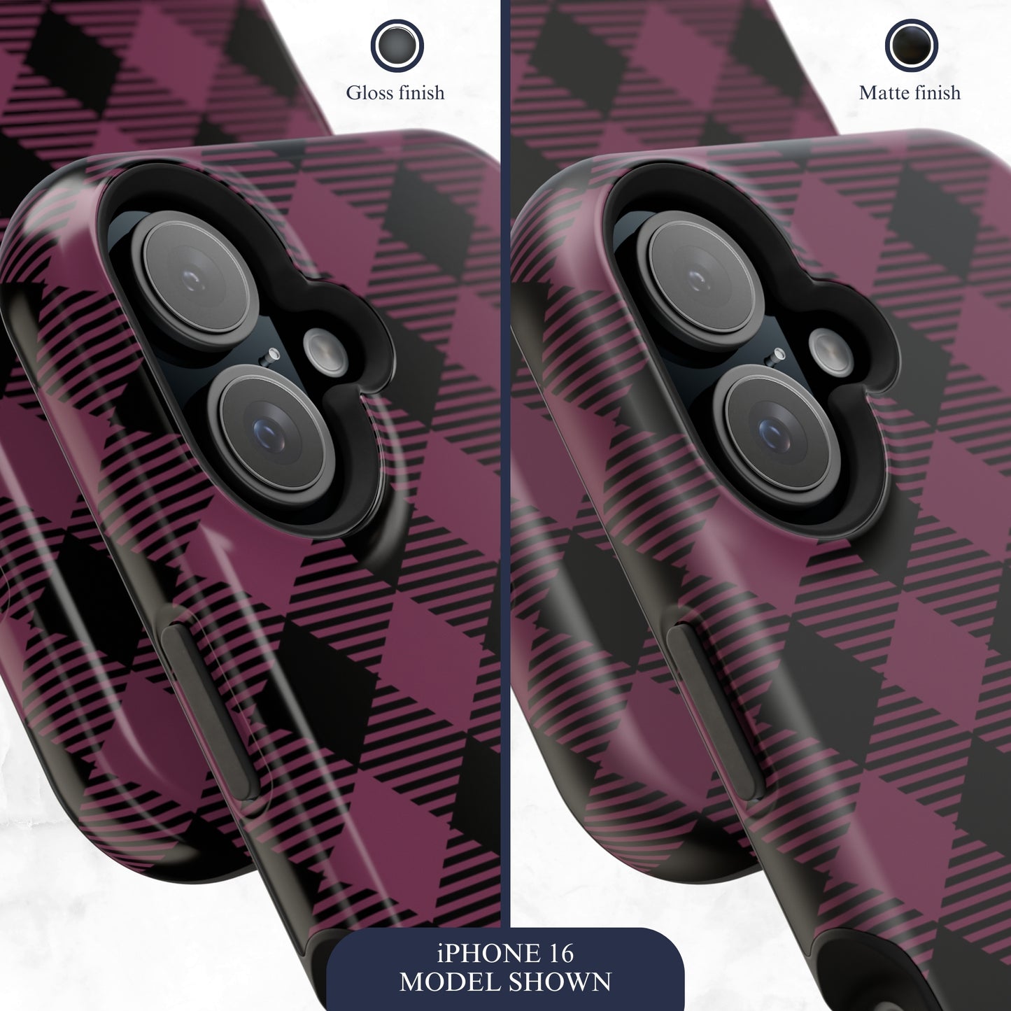 Plum Plaid - Magsafe iPhone Case Phone Case-aesthetic phone case-shockproof phone case-cute phone case-designer phone case-elegant phone case-luxury phone case-phone accessories-fashion accessory