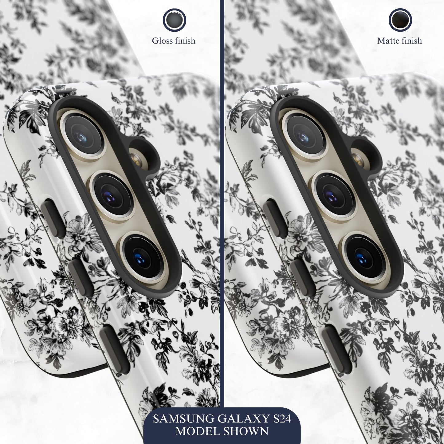 Noir Toile - Samsung Galaxy Case Phone Case-aesthetic phone case-shockproof phone case-cute phone case-designer phone case-elegant phone case-luxury phone case-phone accessories-fashion accessory