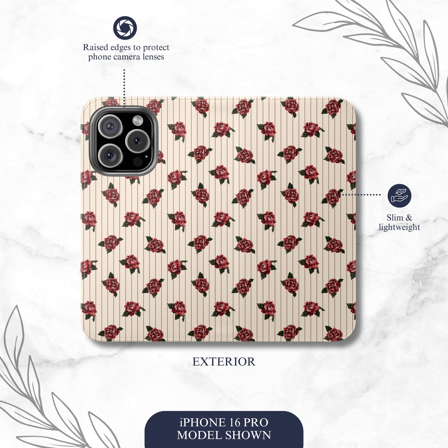 Afternoon Affair - iPhone Flip Case Wallet, Leather Folio Case Phone Case-aesthetic phone case-shockproof phone case-cute phone case-designer phone case-elegant phone case-luxury phone case-phone accessories-fashion accessory