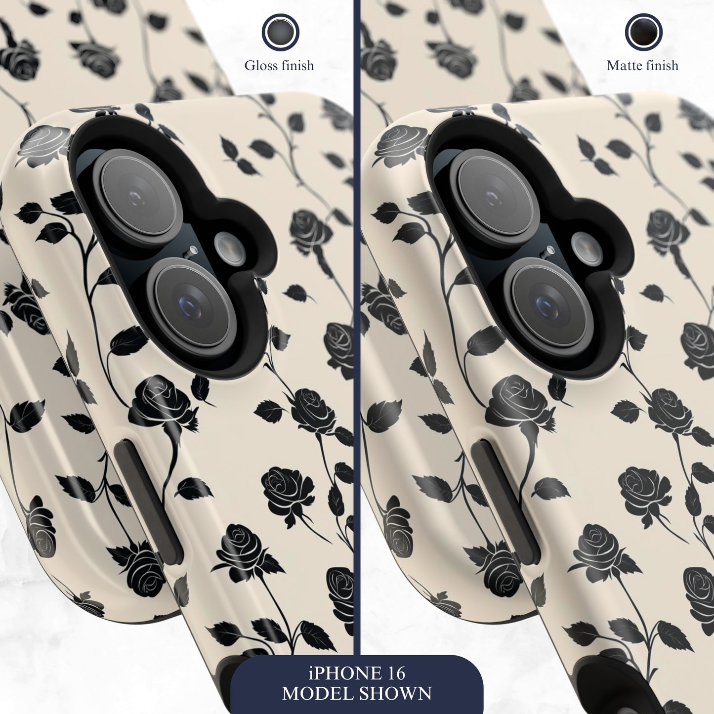 Ghost Rose - Magsafe iPhone Case Phone Case-aesthetic phone case-shockproof phone case-cute phone case-designer phone case-elegant phone case-luxury phone case-phone accessories-fashion accessory
