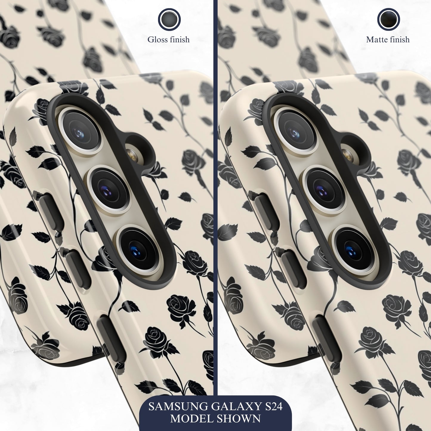 Ghost Rose - Samsung Galaxy Case Phone Case-aesthetic phone case-shockproof phone case-cute phone case-designer phone case-elegant phone case-luxury phone case-phone accessories-fashion accessory