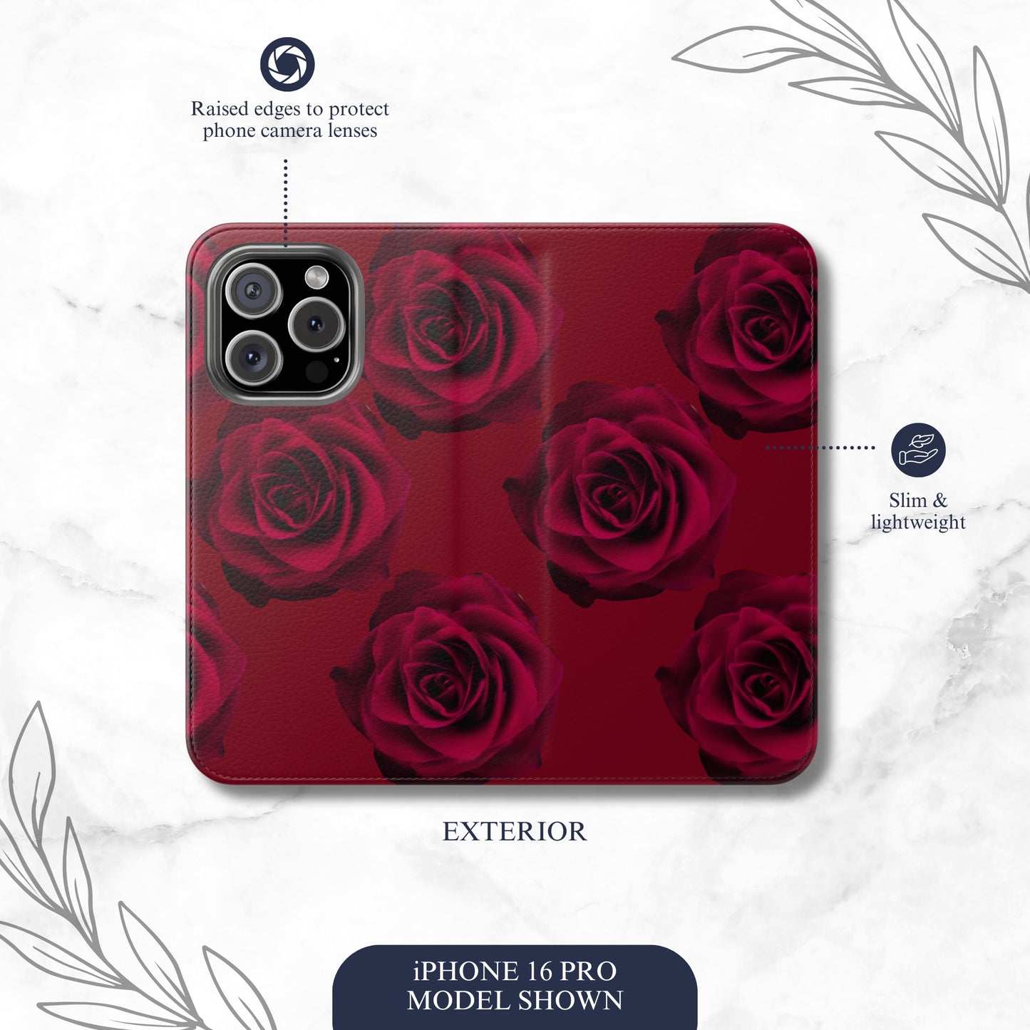 Bold Beauty - iPhone Flip Case Wallet, Leather Folio Case Phone Case-aesthetic phone case-shockproof phone case-cute phone case-designer phone case-elegant phone case-luxury phone case-phone accessories-fashion accessory