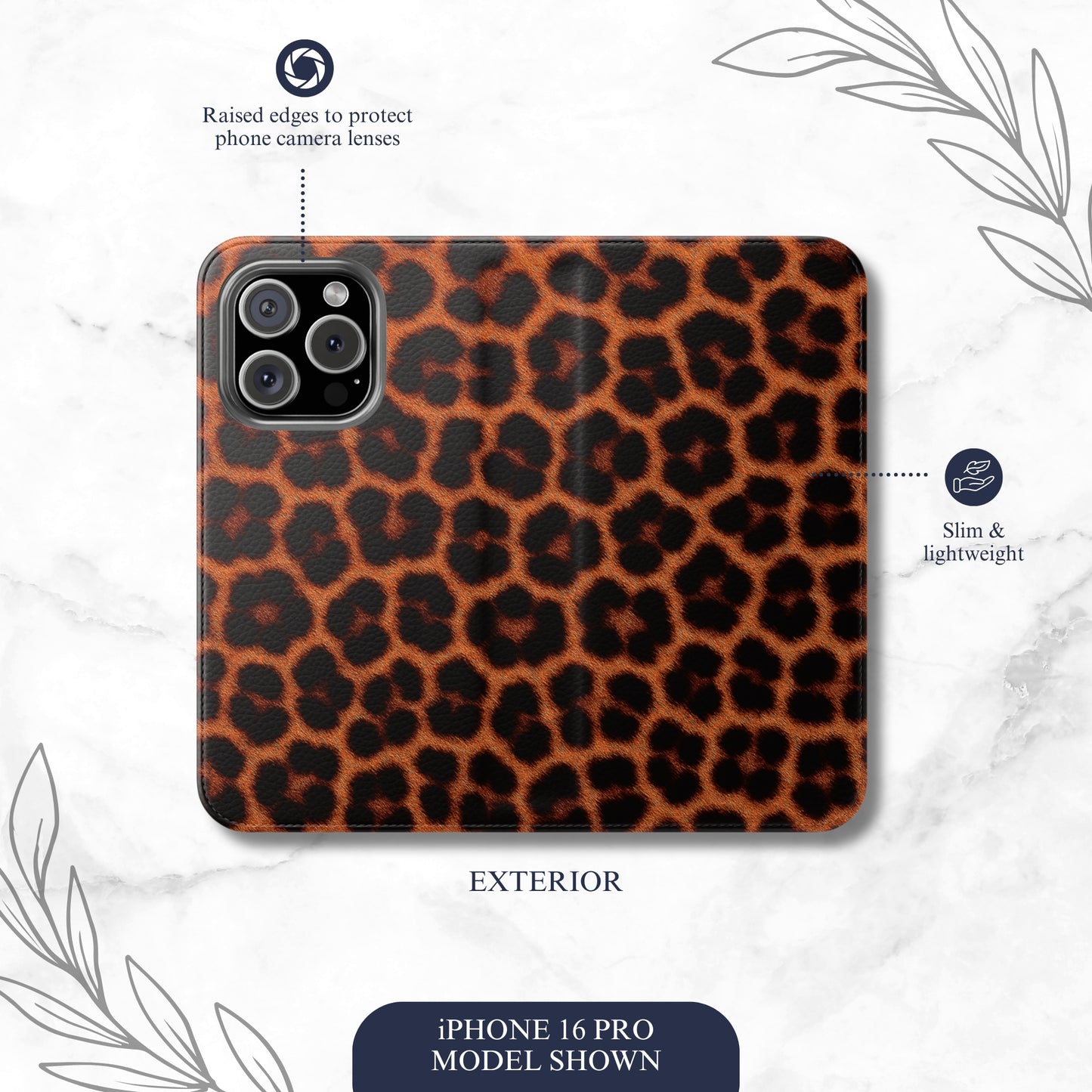 Animal Allure - iPhone Flip Case Wallet, Leather Folio Case Phone Case-aesthetic phone case-shockproof phone case-cute phone case-designer phone case-elegant phone case-luxury phone case-phone accessories-fashion accessory