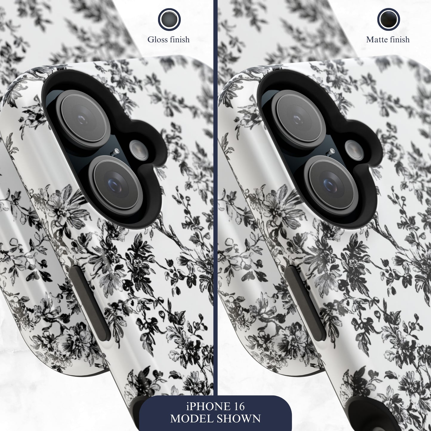 Noir Toile - Magsafe iPhone Case Phone Case-aesthetic phone case-shockproof phone case-cute phone case-designer phone case-elegant phone case-luxury phone case-phone accessories-fashion accessory