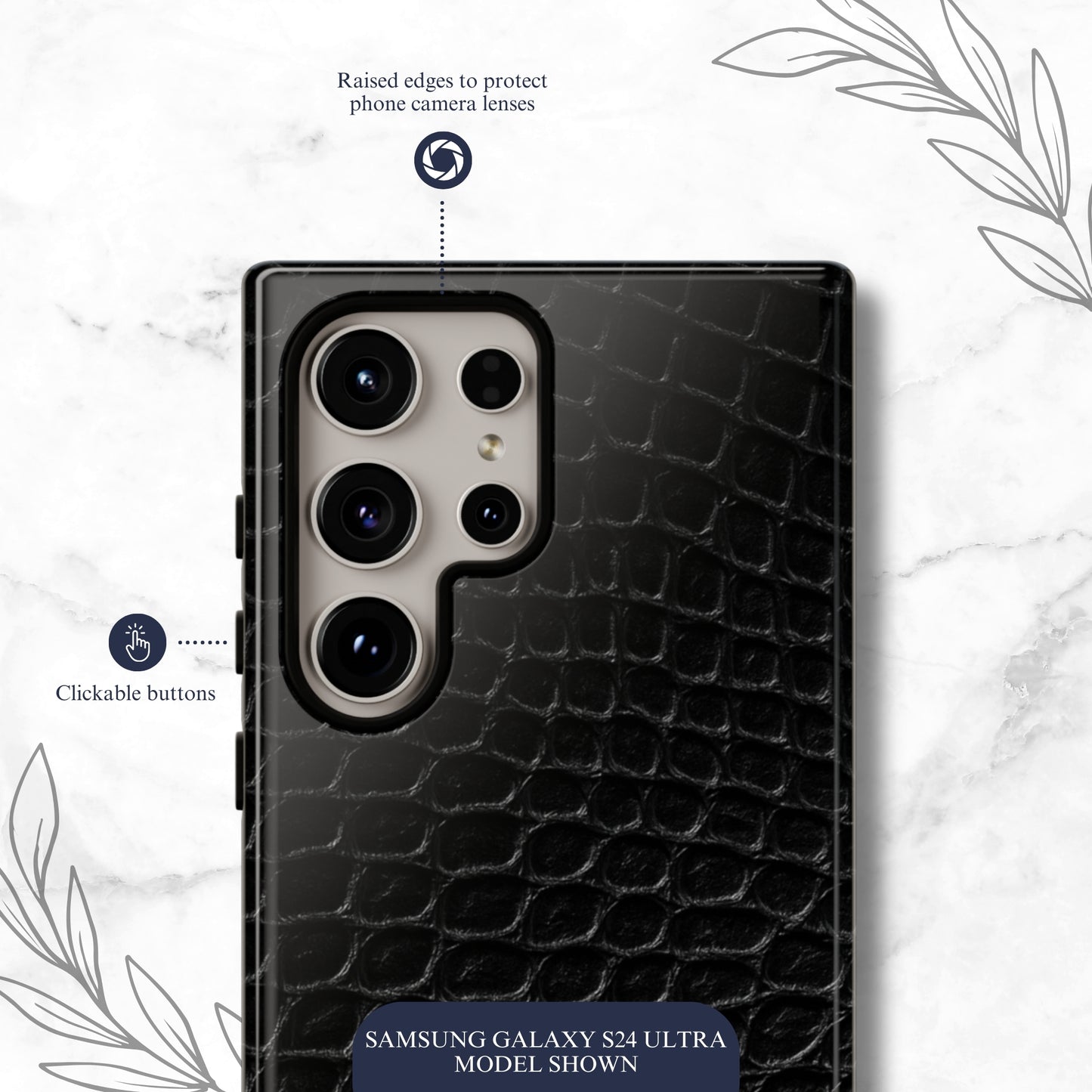 Black Viper - Samsung Galaxy Case Phone Case-aesthetic phone case-shockproof phone case-cute phone case-designer phone case-elegant phone case-luxury phone case-phone accessories-fashion accessory