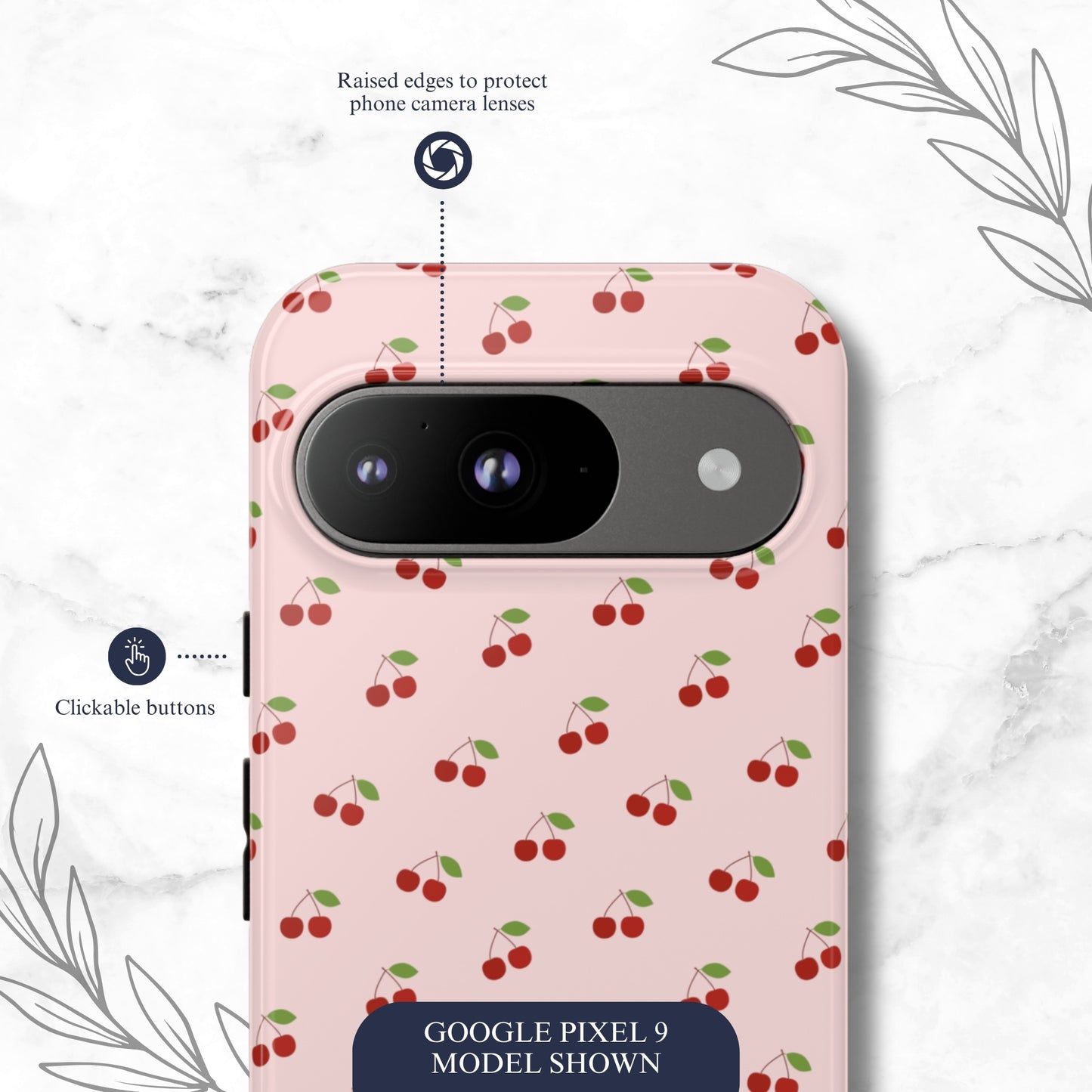 Cherry Crush - Google Pixel Case Phone Case-aesthetic phone case-shockproof phone case-cute phone case-designer phone case-elegant phone case-luxury phone case-phone accessories-fashion accessory