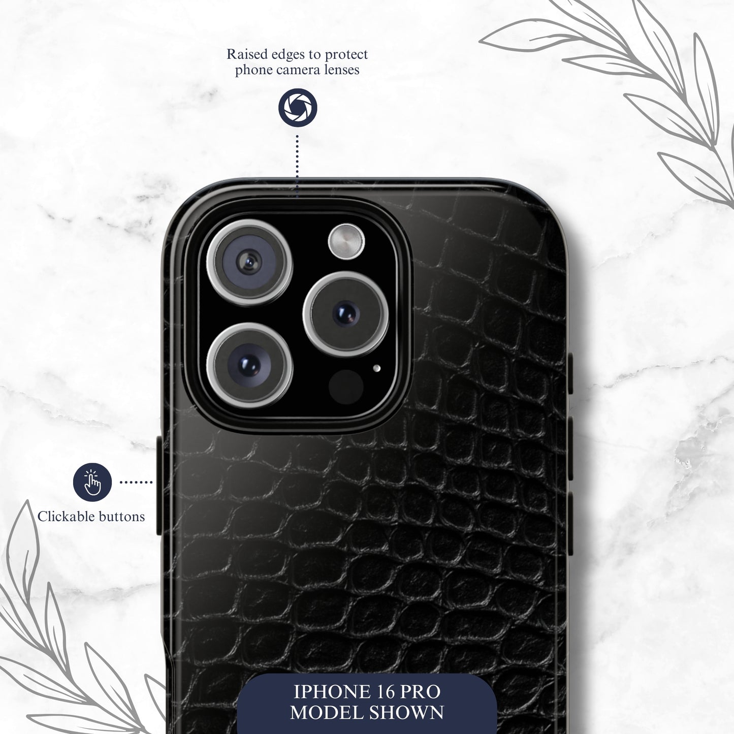 Black Viper - iPhone Case Phone Case-aesthetic phone case-shockproof phone case-cute phone case-designer phone case-elegant phone case-luxury phone case-phone accessories-fashion accessory