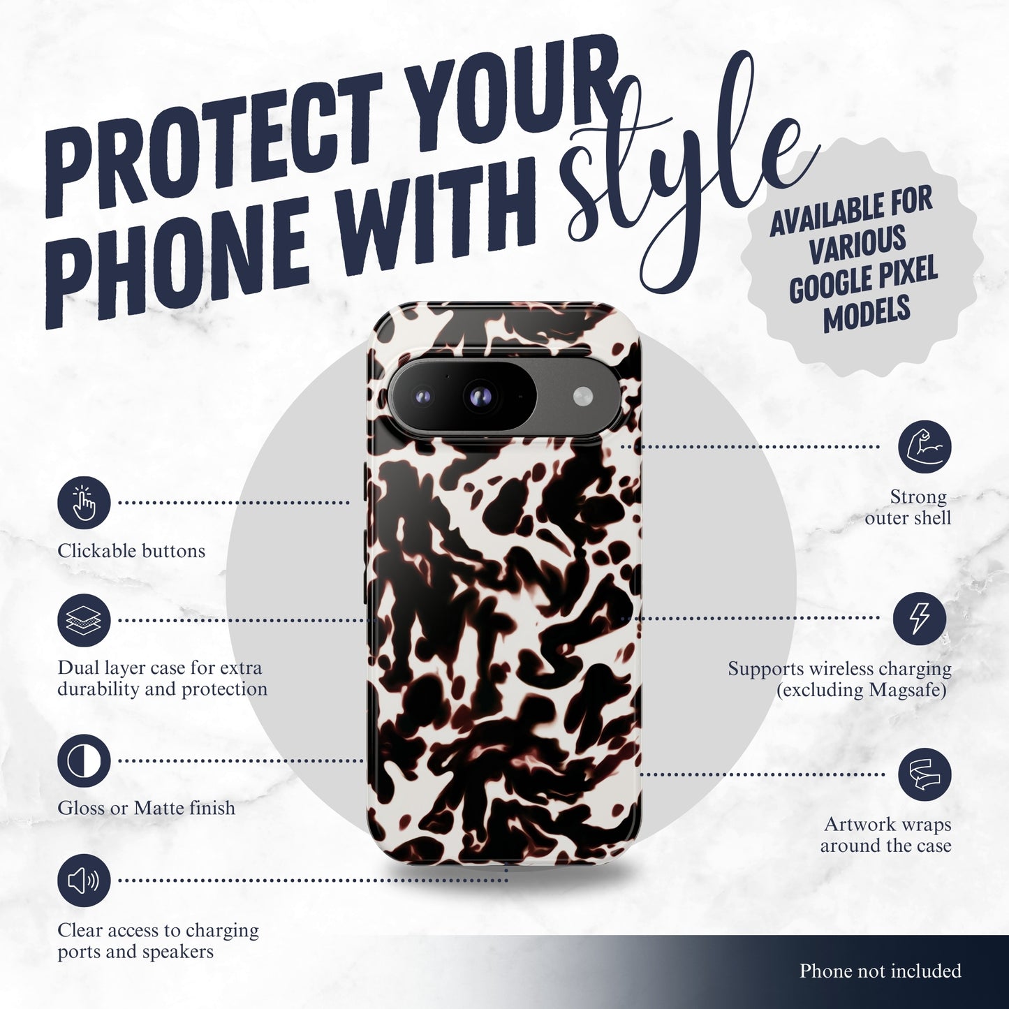 Dark Cocoa - Google Pixel Case Phone Case-aesthetic phone case-shockproof phone case-cute phone case-designer phone case-elegant phone case-luxury phone case-phone accessories-fashion accessory