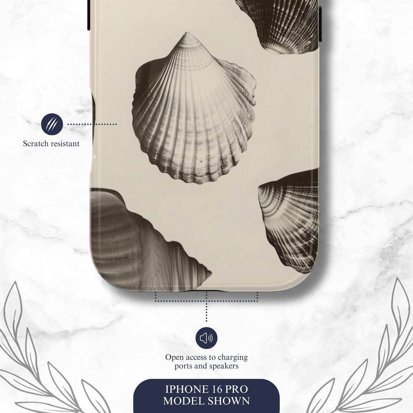 Ocean Whisper - iPhone Case Phone Case-aesthetic phone case-shockproof phone case-cute phone case-designer phone case-elegant phone case-luxury phone case-phone accessories-fashion accessory