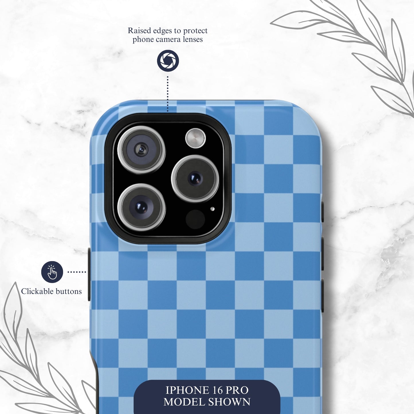 Coastal Check - Magsafe iPhone Case Phone Case-aesthetic phone case-shockproof phone case-cute phone case-designer phone case-elegant phone case-luxury phone case-phone accessories-fashion accessory