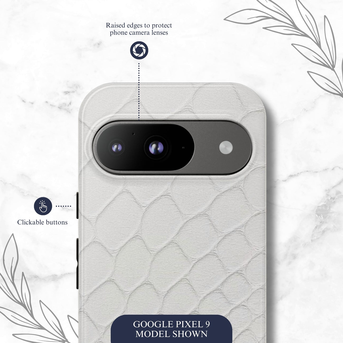 White Serpent - Google Pixel Case Phone Case-aesthetic phone case-shockproof phone case-cute phone case-designer phone case-elegant phone case-luxury phone case-phone accessories-fashion accessory