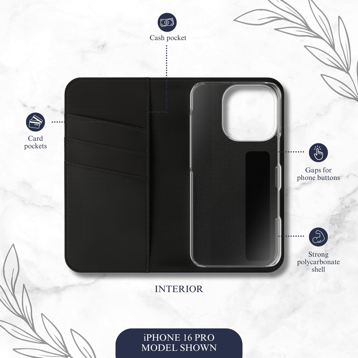 Blush Check - iPhone Flip Case Wallet, Leather Folio Case Phone Case-aesthetic phone case-shockproof phone case-cute phone case-designer phone case-elegant phone case-luxury phone case-phone accessories-fashion accessory