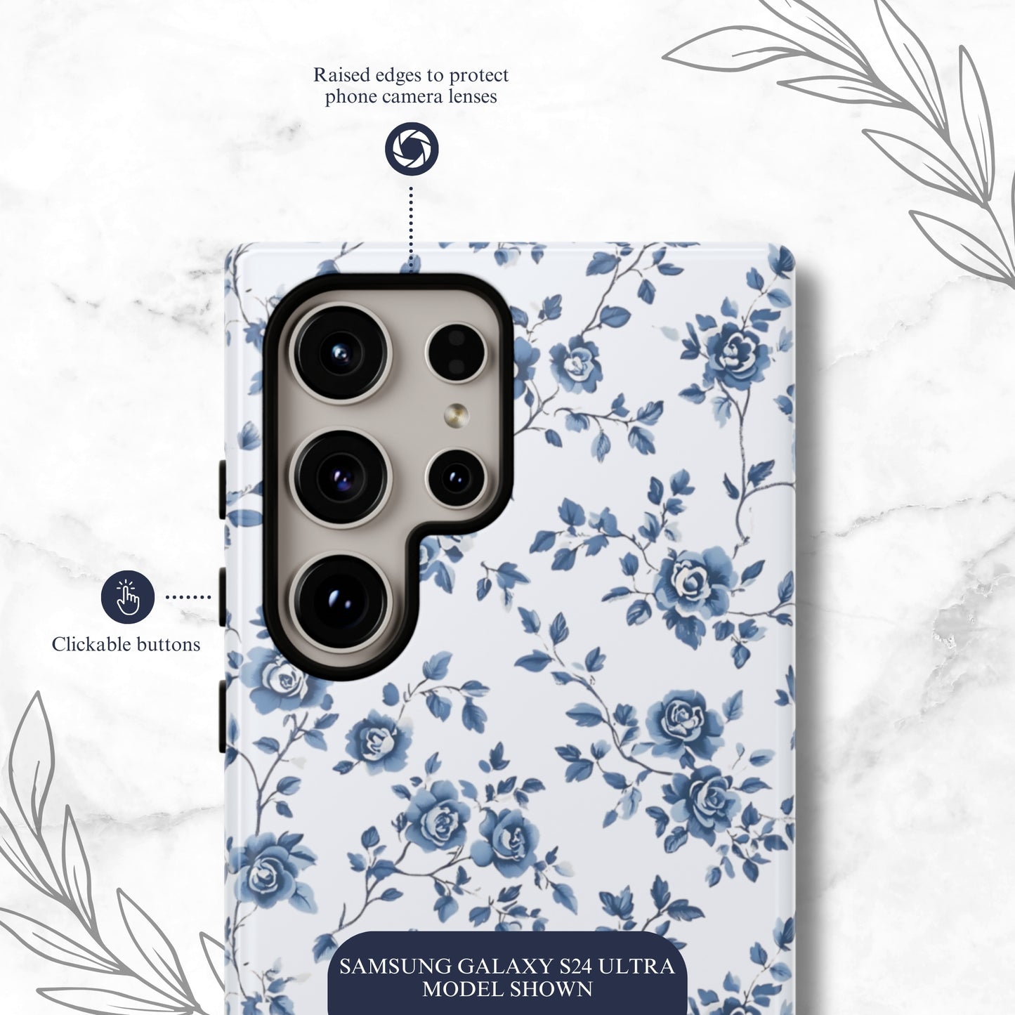 Porcelain Petals - Samsung Galaxy Case Phone Case-aesthetic phone case-shockproof phone case-cute phone case-designer phone case-elegant phone case-luxury phone case-phone accessories-fashion accessory