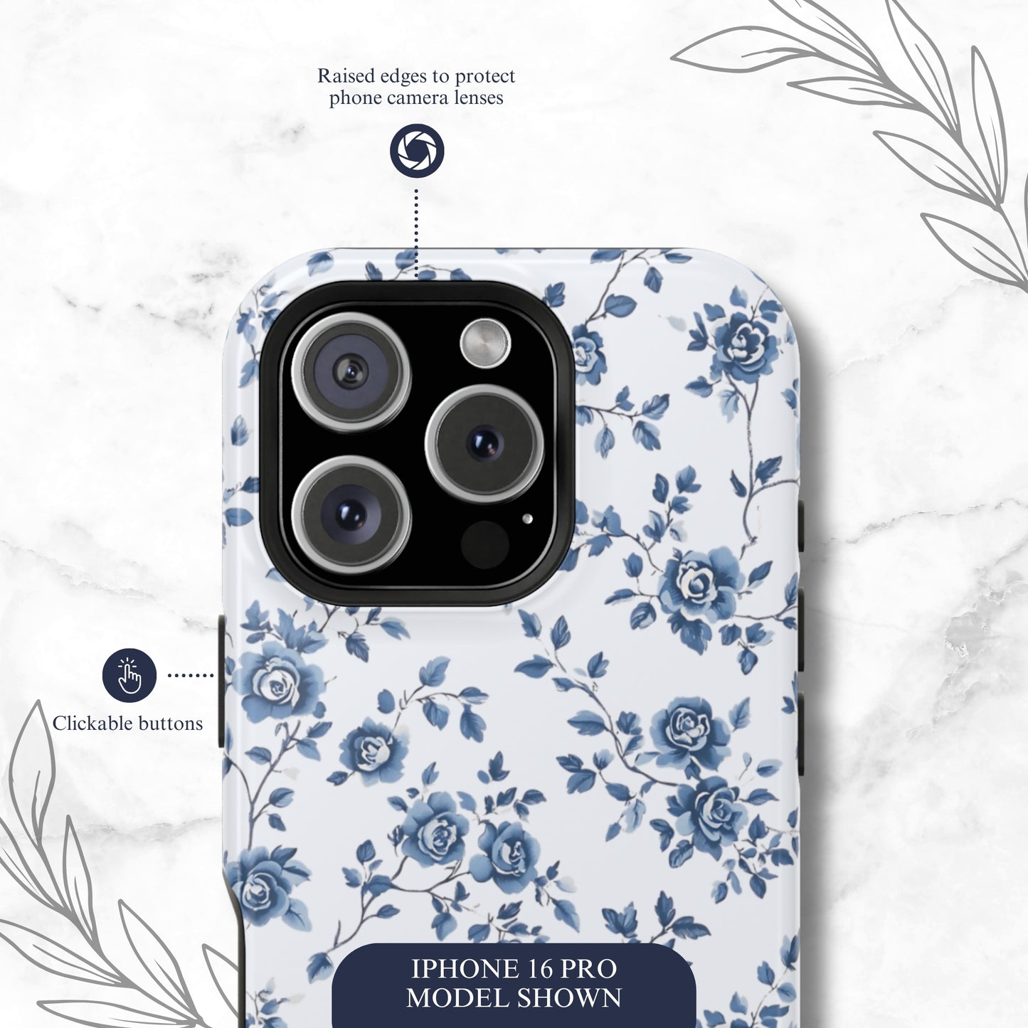 Porcelain Petals - Magsafe iPhone Case Phone Case-aesthetic phone case-shockproof phone case-cute phone case-designer phone case-elegant phone case-luxury phone case-phone accessories-fashion accessory
