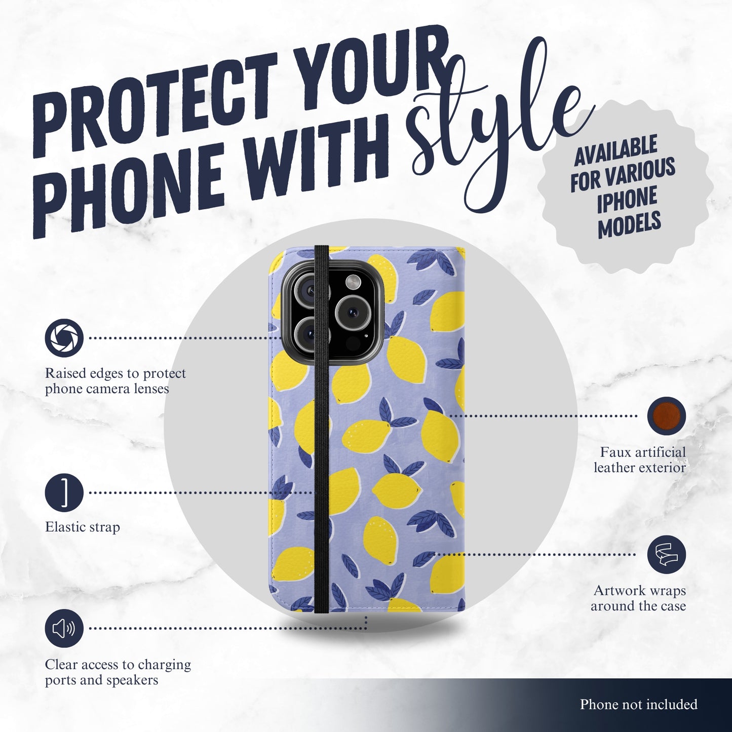 Almost Summer - iPhone Flip Case Wallet, Leather Folio Case Phone Case-aesthetic phone case-shockproof phone case-cute phone case-designer phone case-elegant phone case-luxury phone case-phone accessories-fashion accessory