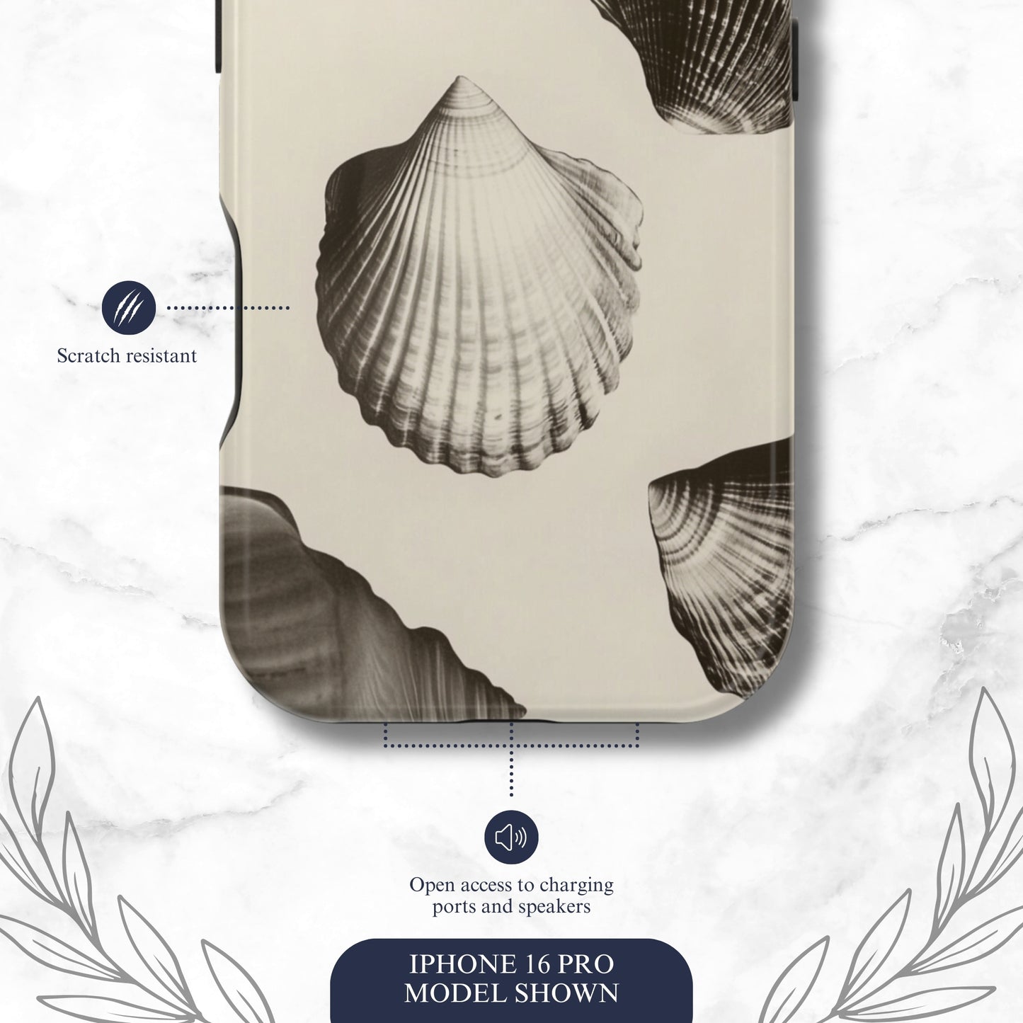 Ocean Whisper - Magsafe iPhone Case Phone Case-aesthetic phone case-shockproof phone case-cute phone case-designer phone case-elegant phone case-luxury phone case-phone accessories-fashion accessory