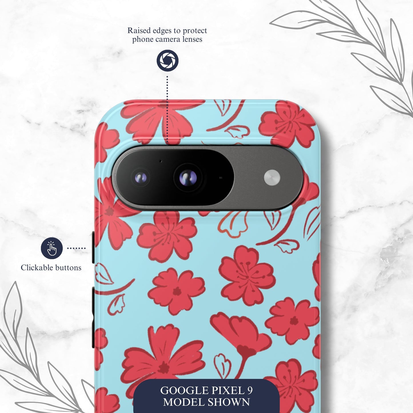 Floral Frenzy - Google Pixel Case Phone Case-aesthetic phone case-shockproof phone case-cute phone case-designer phone case-elegant phone case-luxury phone case-phone accessories-fashion accessory