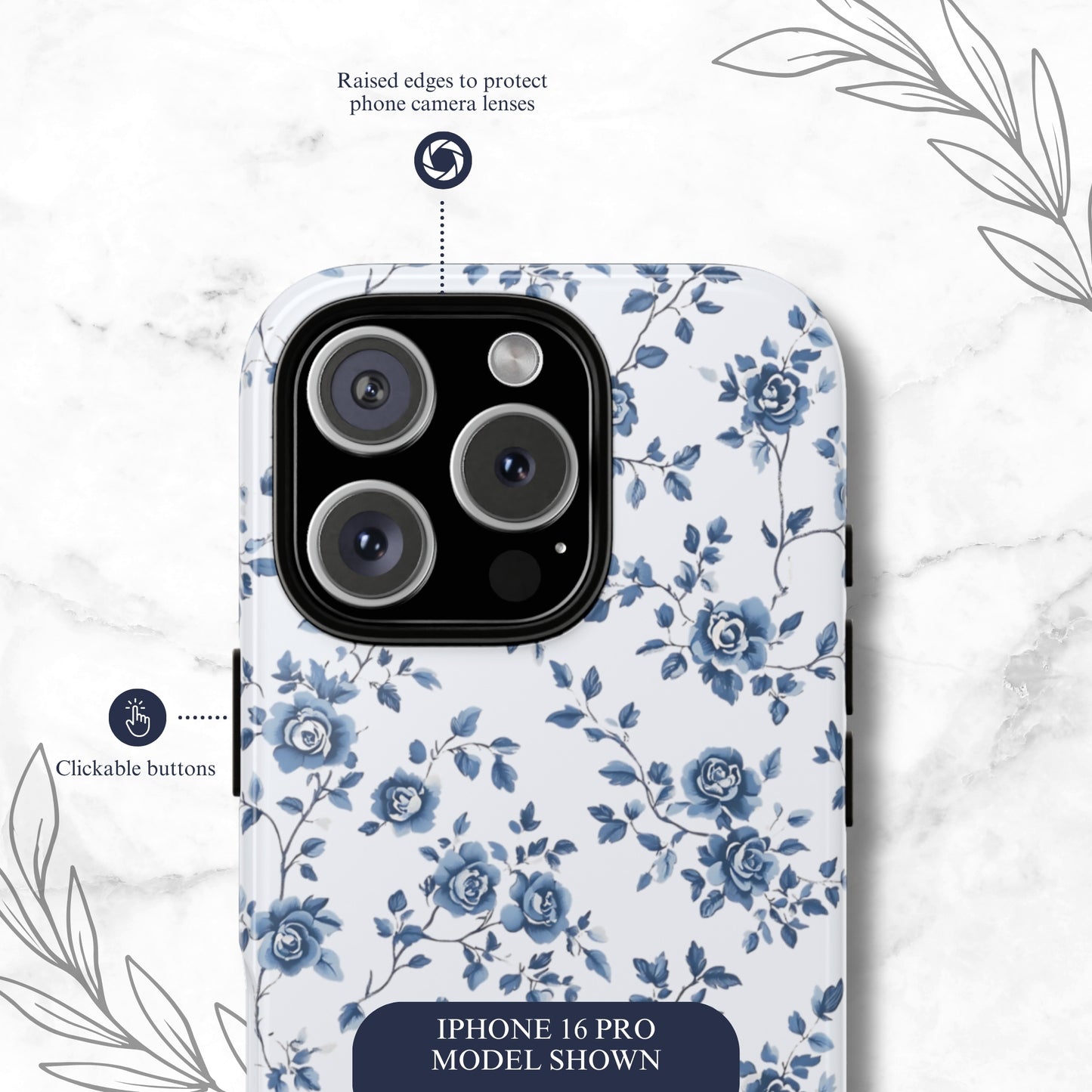Porcelain Petals - iPhone Case Phone Case-aesthetic phone case-shockproof phone case-cute phone case-designer phone case-elegant phone case-luxury phone case-phone accessories-fashion accessory