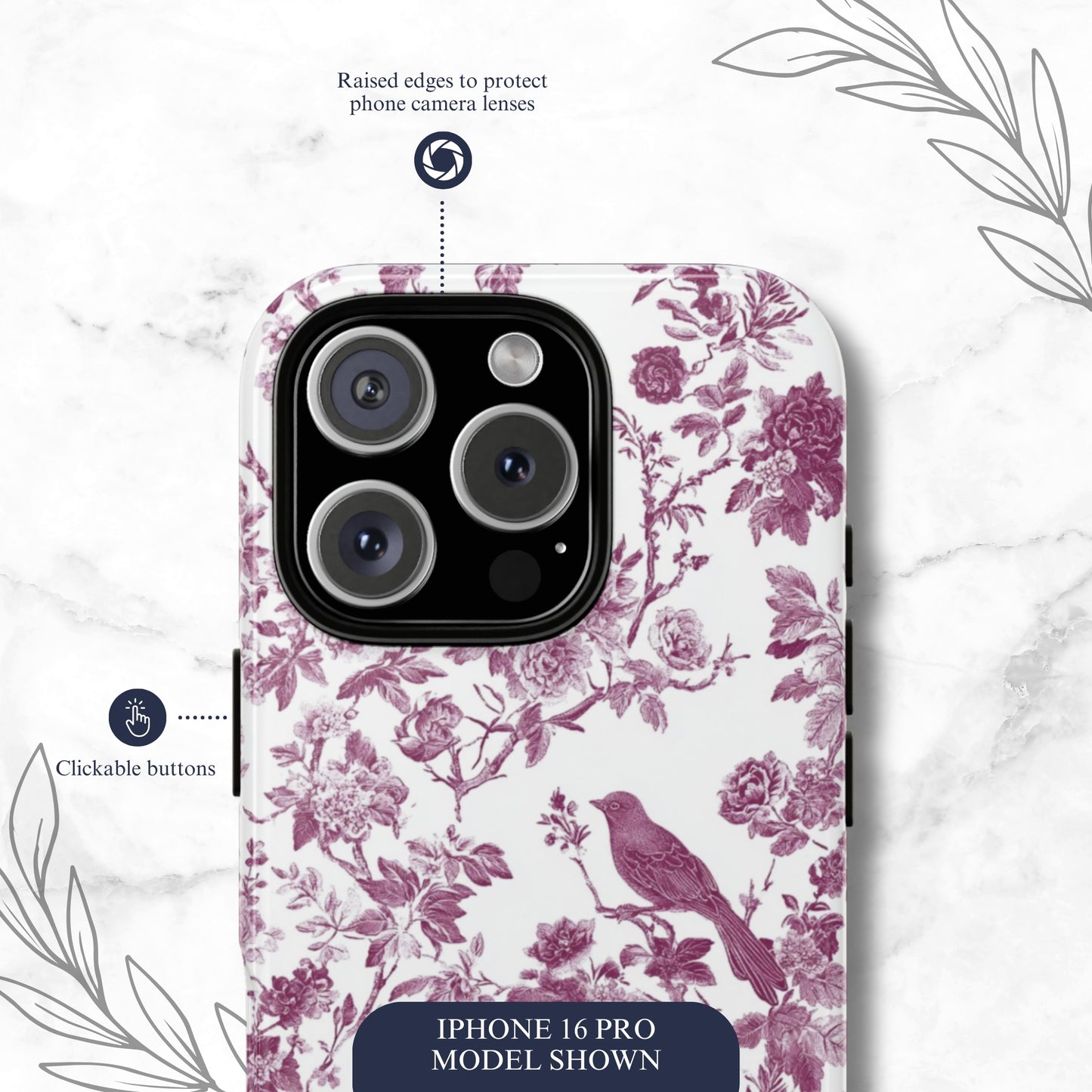 Mauve Toile - iPhone Case Phone Case-aesthetic phone case-shockproof phone case-cute phone case-designer phone case-elegant phone case-luxury phone case-phone accessories-fashion accessory