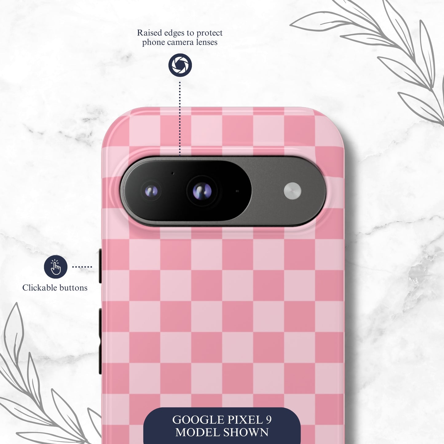 Blush Check - Google Pixel Case Phone Case-aesthetic phone case-shockproof phone case-cute phone case-designer phone case-elegant phone case-luxury phone case-phone accessories-fashion accessory