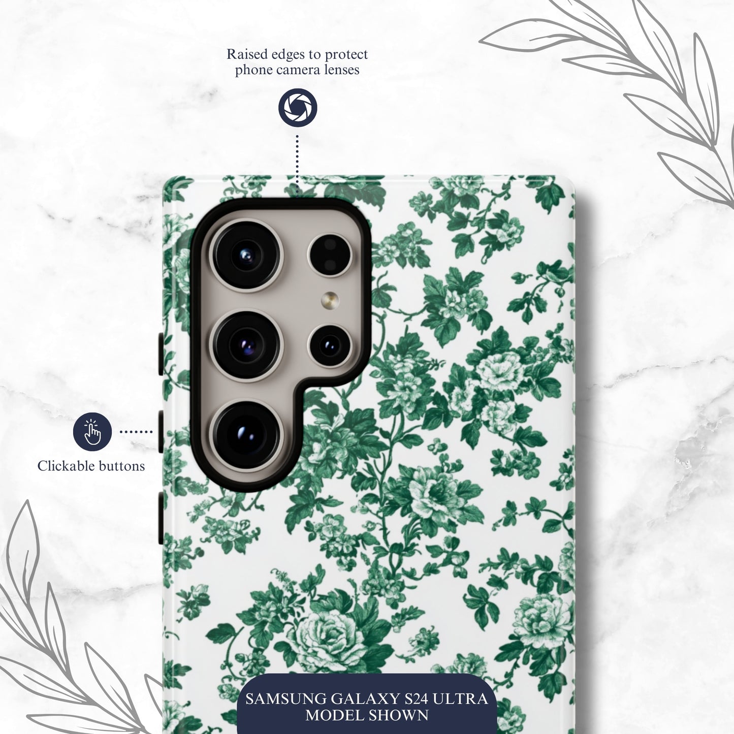 Moss Toile - Samsung Galaxy Case Phone Case-aesthetic phone case-shockproof phone case-cute phone case-designer phone case-elegant phone case-luxury phone case-phone accessories-fashion accessory