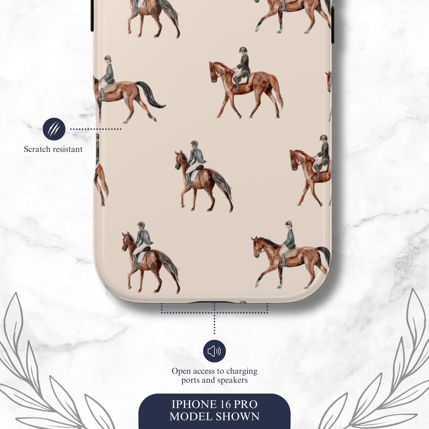 Graceful Gallop - iPhone Case Phone Case-aesthetic phone case-shockproof phone case-cute phone case-designer phone case-elegant phone case-luxury phone case-phone accessories-fashion accessory