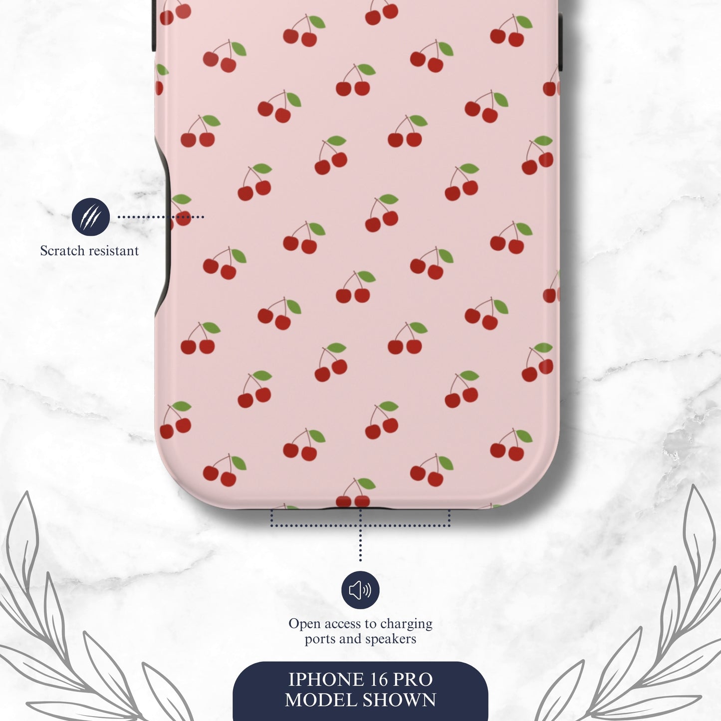 Cherry Crush - Magsafe iPhone Case Phone Case-aesthetic phone case-shockproof phone case-cute phone case-designer phone case-elegant phone case-luxury phone case-phone accessories-fashion accessory