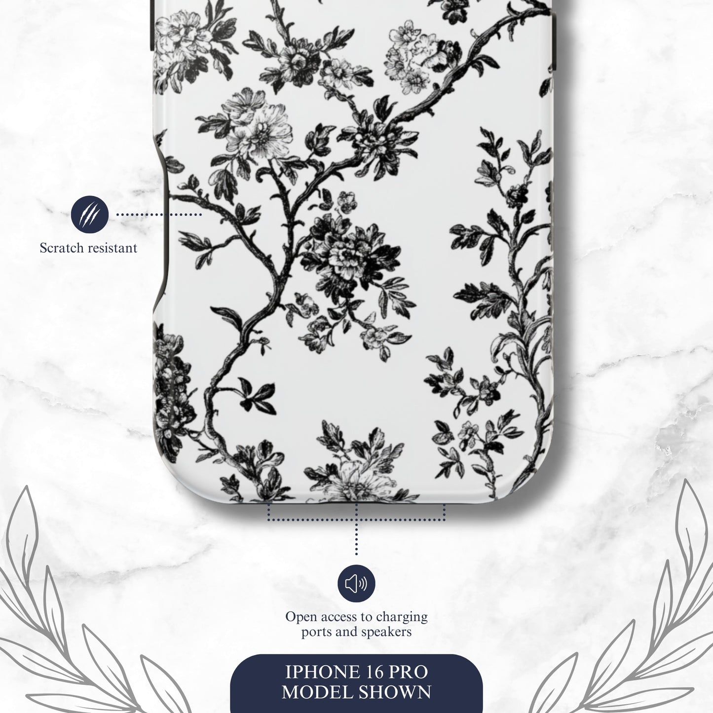 Adorned Toile - Magsafe iPhone Case Phone Case-aesthetic phone case-shockproof phone case-cute phone case-designer phone case-elegant phone case-luxury phone case-phone accessories-fashion accessory