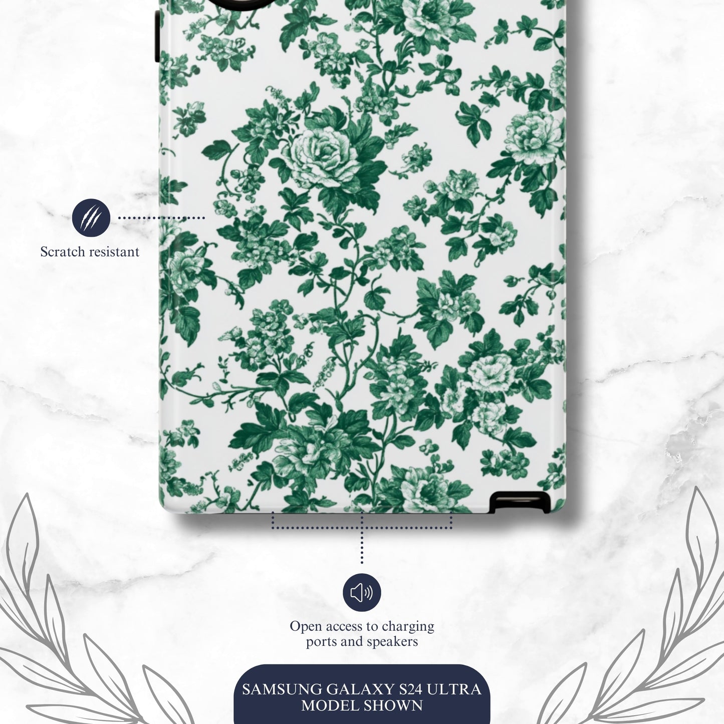 Moss Toile - Samsung Galaxy Case Phone Case-aesthetic phone case-shockproof phone case-cute phone case-designer phone case-elegant phone case-luxury phone case-phone accessories-fashion accessory