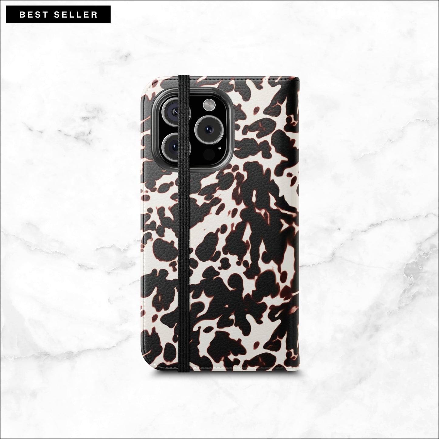 Dark Cocoa - iPhone Flip Case Wallet, Leather Folio Case Phone Case-aesthetic phone case-shockproof phone case-cute phone case-designer phone case-elegant phone case-luxury phone case-phone accessories-fashion accessory