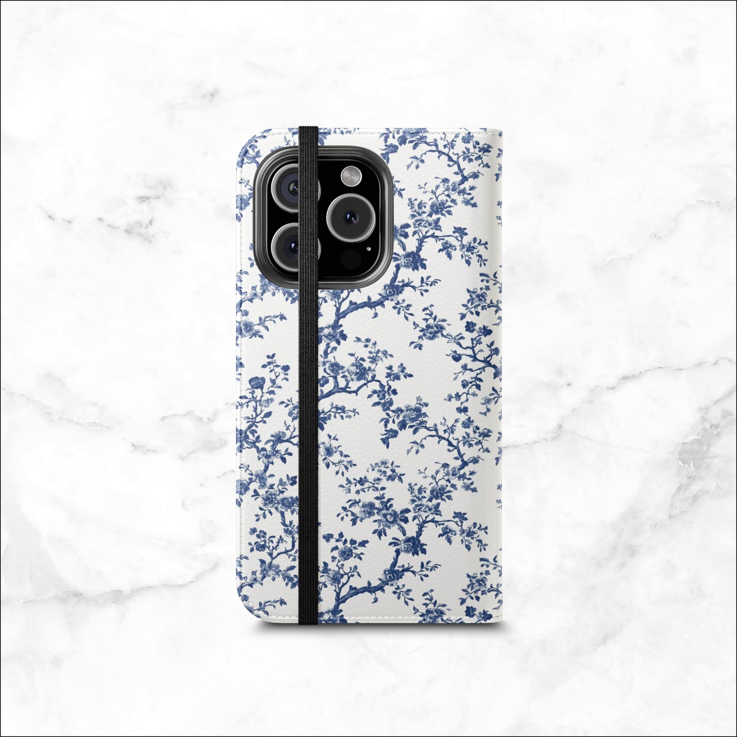 Frosted Toile - iPhone Flip Case Wallet, Leather Folio Case Phone Case-aesthetic phone case-shockproof phone case-cute phone case-designer phone case-elegant phone case-luxury phone case-phone accessories-fashion accessory