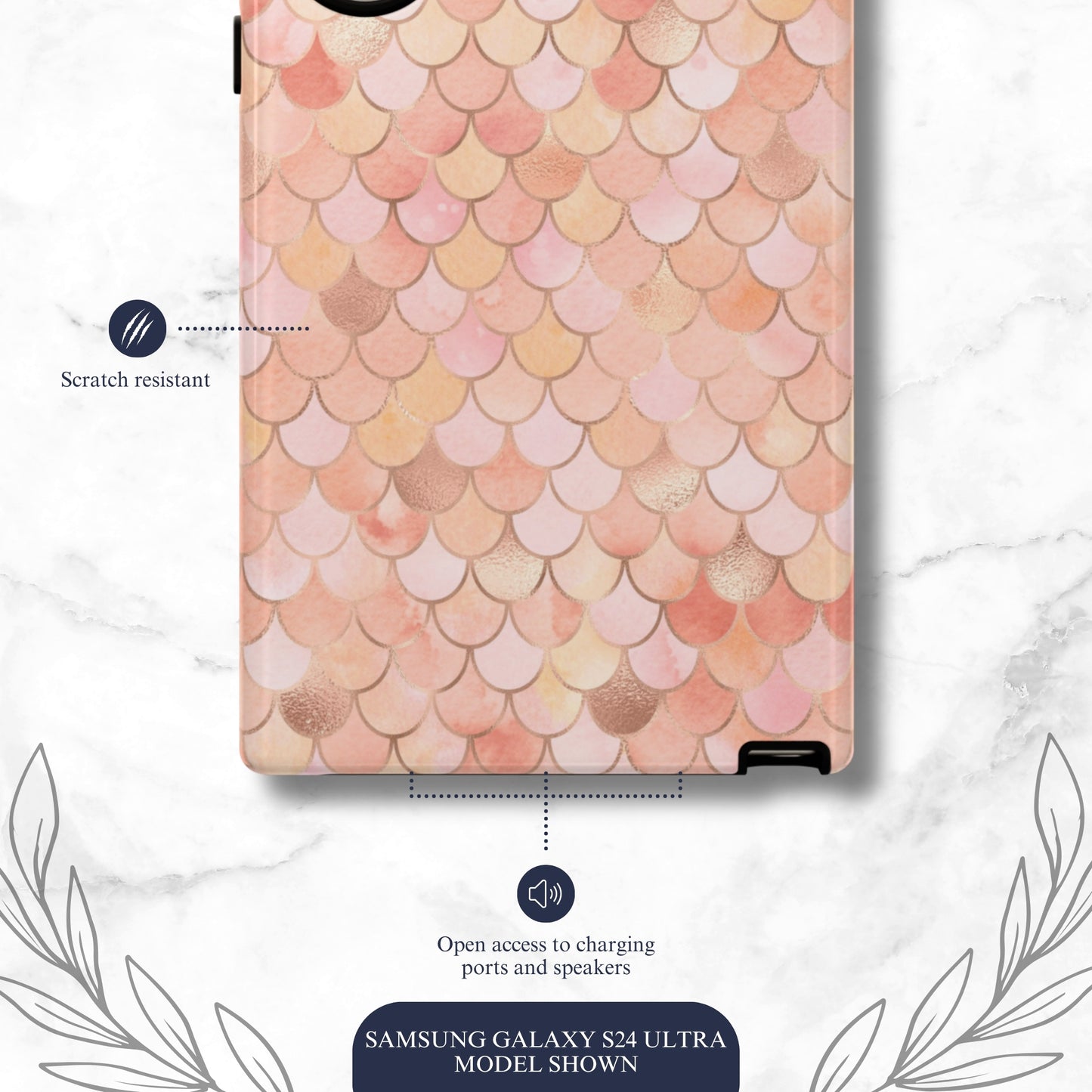 Mermaid Scales - Samsung Galaxy Case Phone Case-aesthetic phone case-shockproof phone case-cute phone case-designer phone case-elegant phone case-luxury phone case-phone accessories-fashion accessory
