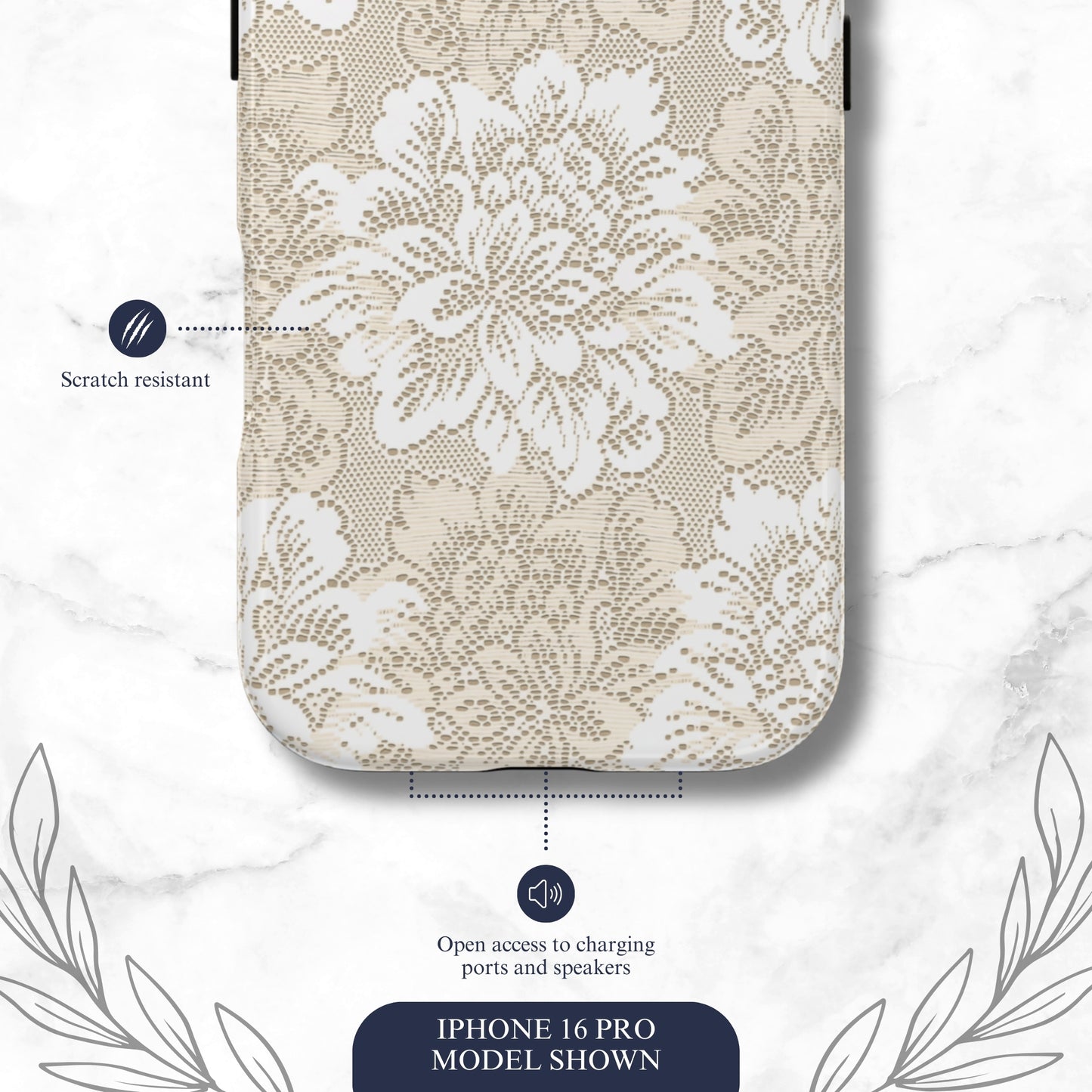Keepsake Lace - iPhone Case Phone Case-aesthetic phone case-shockproof phone case-cute phone case-designer phone case-elegant phone case-luxury phone case-phone accessories-fashion accessory