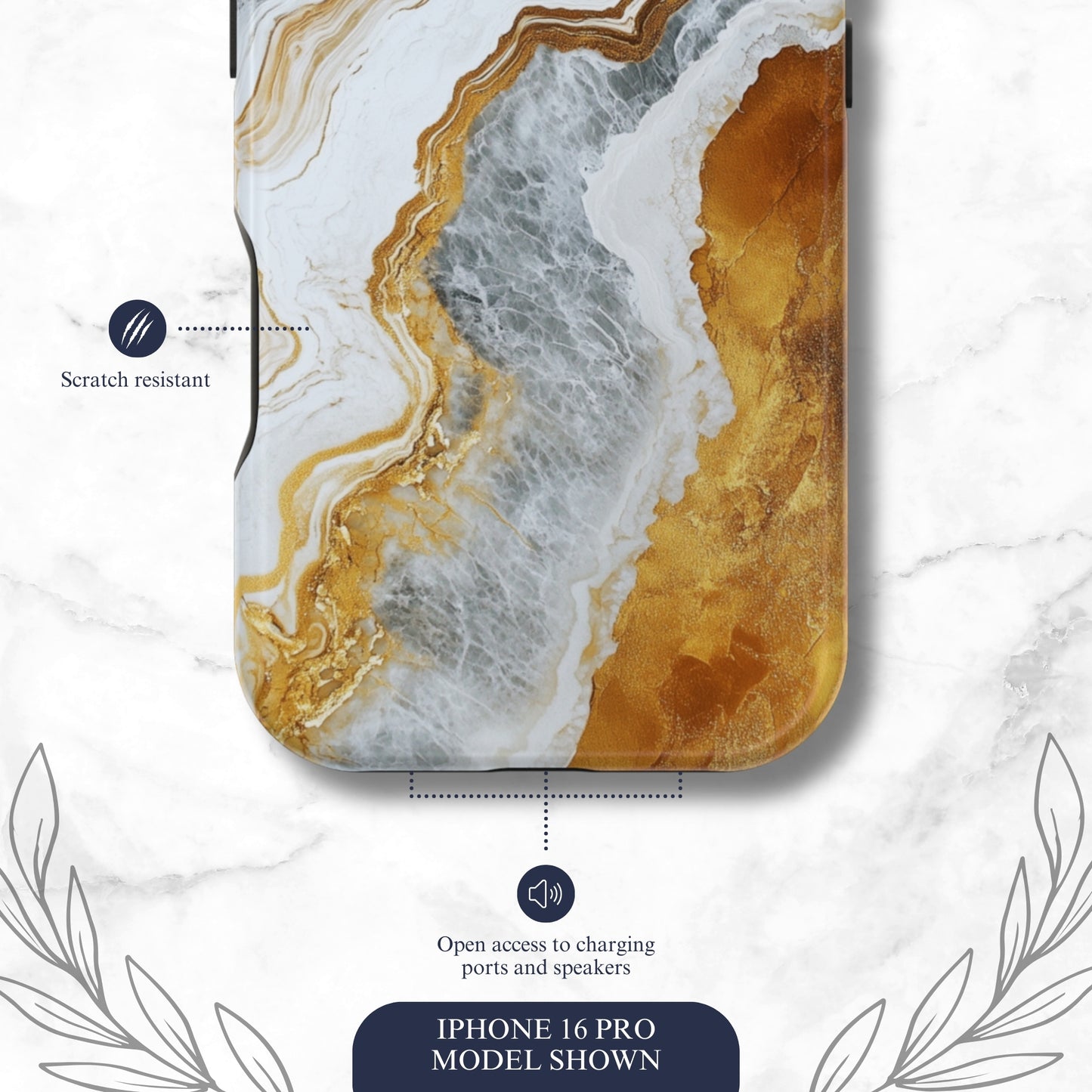 Snowgold - Magsafe iPhone Case Phone Case-aesthetic phone case-shockproof phone case-cute phone case-designer phone case-elegant phone case-luxury phone case-phone accessories-fashion accessory