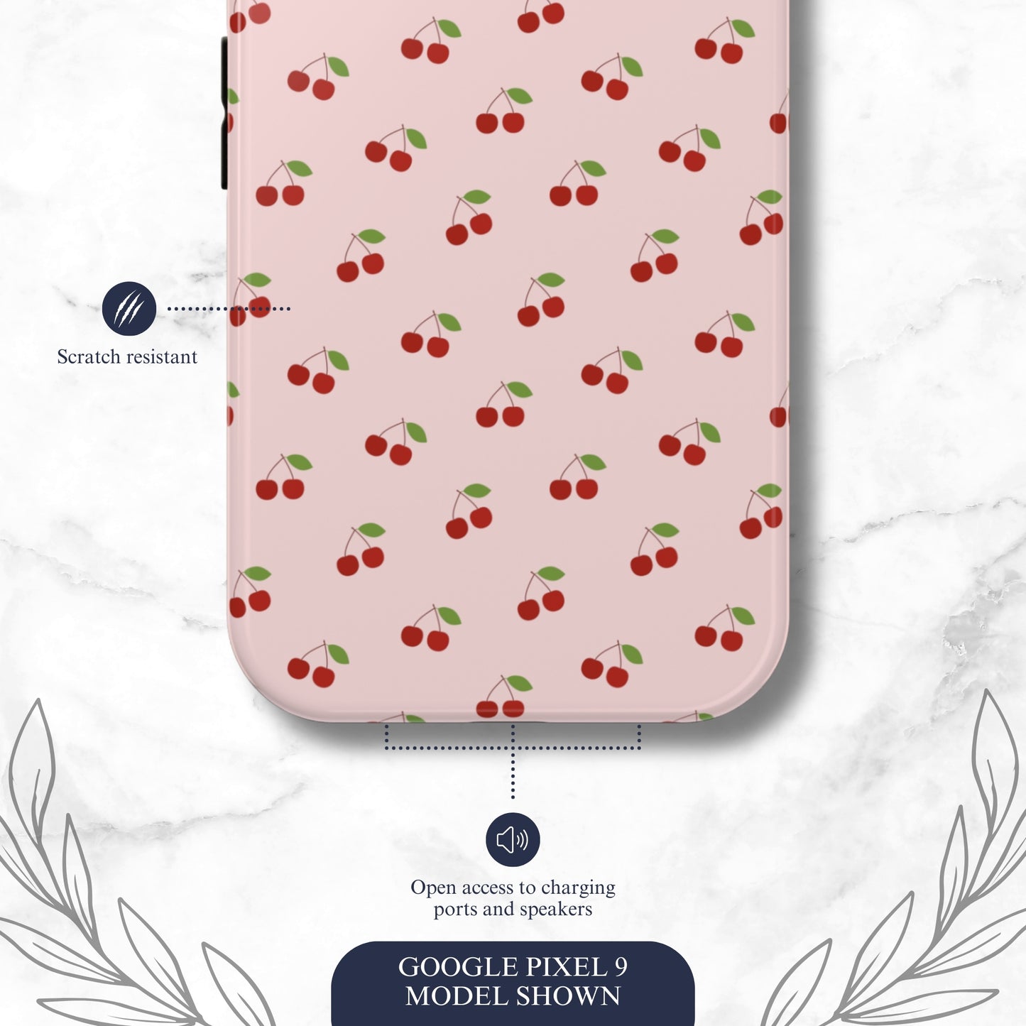Cherry Crush - Google Pixel Case Phone Case-aesthetic phone case-shockproof phone case-cute phone case-designer phone case-elegant phone case-luxury phone case-phone accessories-fashion accessory