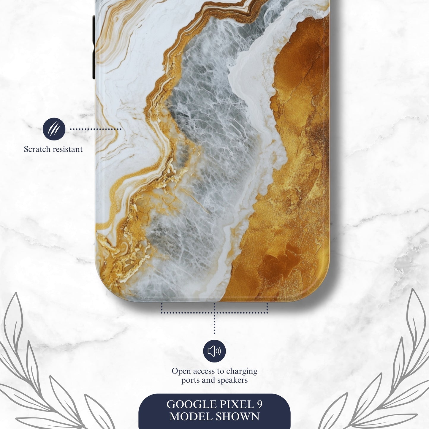 Snowgold - Google Pixel Case Phone Case-aesthetic phone case-shockproof phone case-cute phone case-designer phone case-elegant phone case-luxury phone case-phone accessories-fashion accessory