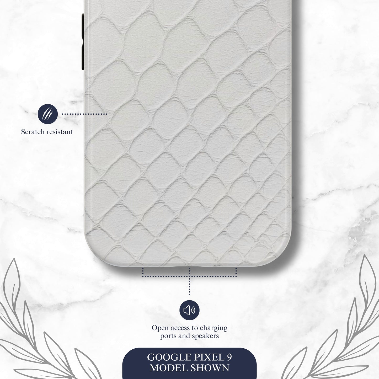 White Serpent - Google Pixel Case Phone Case-aesthetic phone case-shockproof phone case-cute phone case-designer phone case-elegant phone case-luxury phone case-phone accessories-fashion accessory