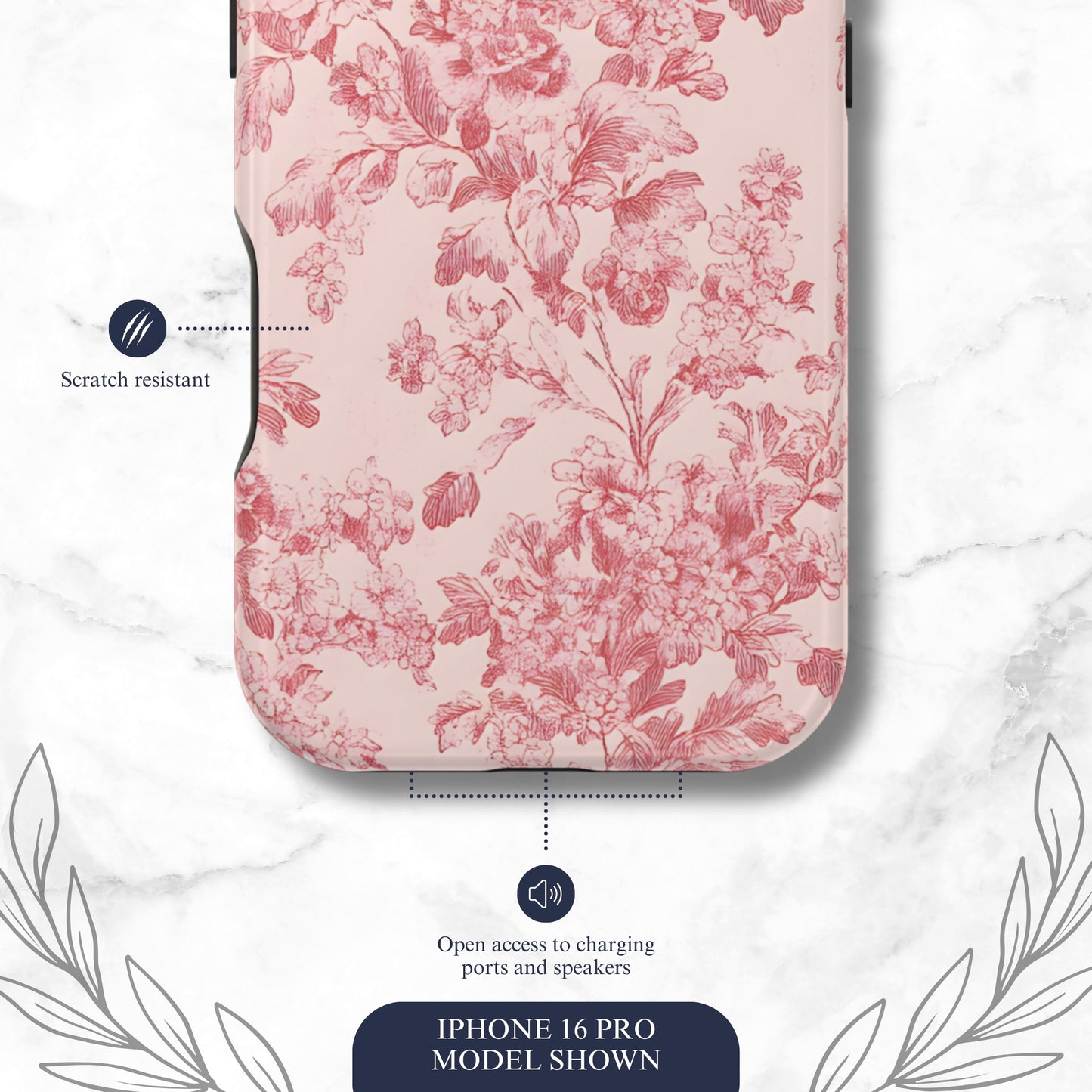 Ballet Toile - Magsafe iPhone Case Phone Case-aesthetic phone case-shockproof phone case-cute phone case-designer phone case-elegant phone case-luxury phone case-phone accessories-fashion accessory